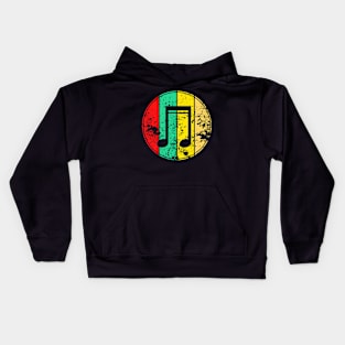 Vintage Retro Music Note Kids Hoodie